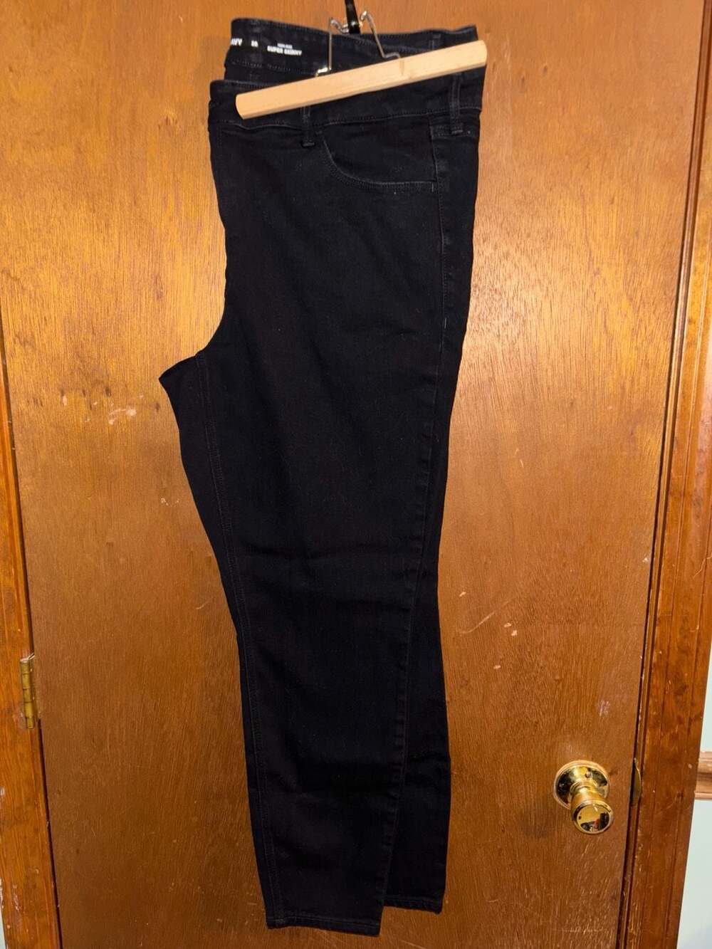 Old Navy Women's High-Rise Super Skinny Black Jeans Size 20 - Picture 2 of 3